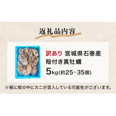 牡蠣 訳あり 宮城県産 無選別 5kg 加熱用 真牡蠣 かき カキ 貝 貝類 海産物 魚介類 海鮮