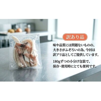 【 訳あり 】石巻産 するめいか 一夜干し カット 1.8kg(180g×10パック) スルメイカ