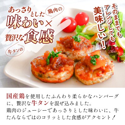 牛タン入り ハンバーグ 【 30g × 30枚 】 鶏肉 肉 国産 牛タン入 冷凍