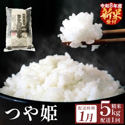 【1月配送】 〈先行受付〉 米 令和8年産 つや姫 精米 5kg 単品 新米 こめ コメ お米
