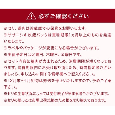 <11月配送> せり鍋セット せり3束 1-2人前 少量 河北せり 鍋 せり 鍋セット 宮城県産