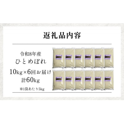 【 令和8年産 】 新米 ひとめぼれ 10kg< 毎月 10kg 6回 お届け >宮城県 石巻市産