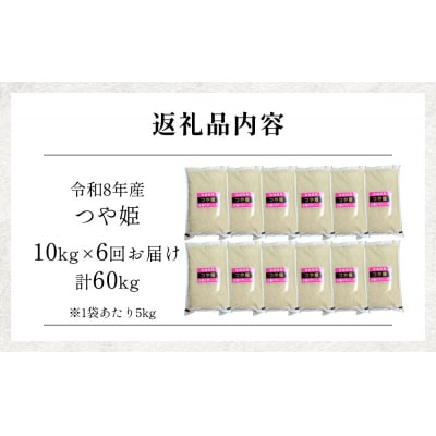 【 令和8年産 】 新米 つや姫 10kg < 毎月 10kg 6回 お届け >宮城県 石巻市産