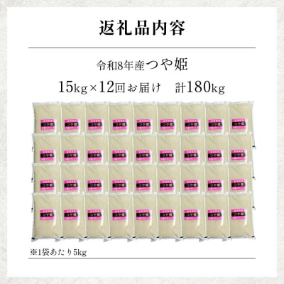 【 令和8年産 】 新米 つや姫 15kg < 毎月 15kg 12回 お届け >宮城県 石巻市産