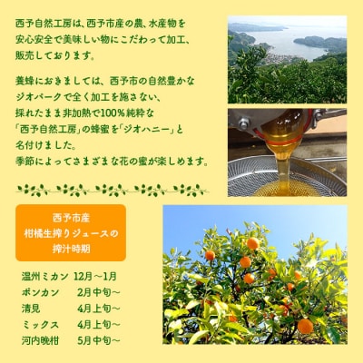 みかん蜂蜜「ジオハニー」170g×1瓶と柑橘生搾りジュース720ml×1本のセット