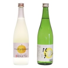 日本酒　桂月銀杯とゆず酒セット【k02】
