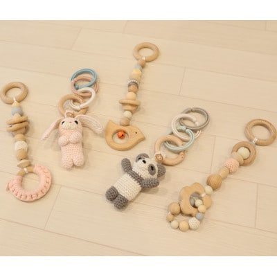 HOPPL(ホップル)amimals ベビージムセット　ホワイト/マスコット