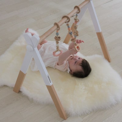 HOPPL(ホップル)amimals ベビージムセット　ホワイト/マスコット