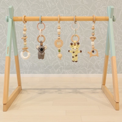 HOPPL(ホップル)amimals ベビージムセット　シーグリーン/マスコット