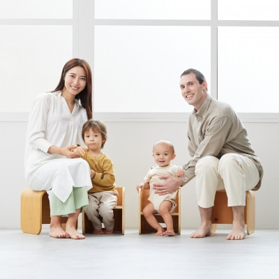 訳あり【HOPPL(ホップル)】コロコロチェア(ブラックウォールナット)