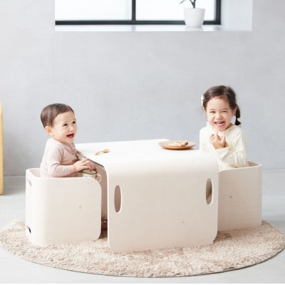 訳あり【HOPPL(ホップル)】コロコロデスク(アイボリー)