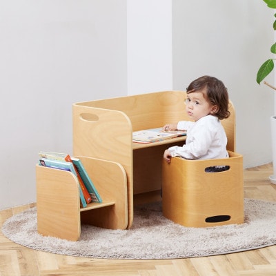 訳あり【HOPPL(ホップル)】コロコロデスク(アイボリー)