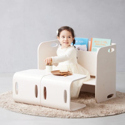 訳あり【HOPPL(ホップル)】コロコロデスク(アイボリー)