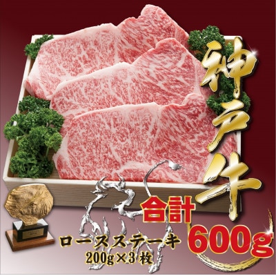 神戸牛(神戸ビーフ) サーロインステーキ 200g×3枚 計600g TZST3