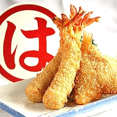 まるは食堂の「エビフライ」 「キスフライ」特盛セット
