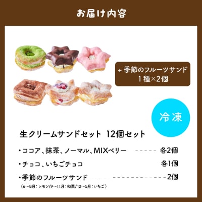 ドーナツ 生クリームサンドセット  冷凍<ヌーベルオリジン> ch006-005rr