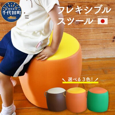 椅子 フレキシブルスツール (グリーン×オレンジ)  ch018-020v001gorr