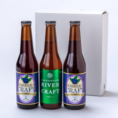 柿木ブルーベリーエール2本&吉賀茶エール1本セット