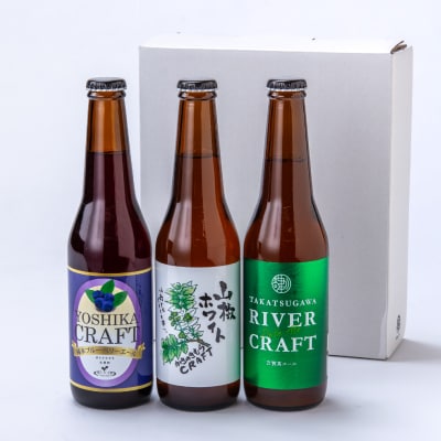 クラフトビール各種セット(ブルーベリーエール・山椒ホワイト・吉賀茶エール)