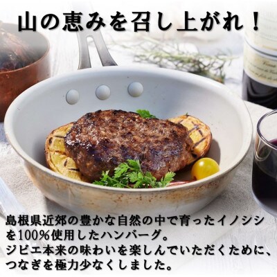 イノシシ100%ハンバーグ【ガーリック】　4個セット