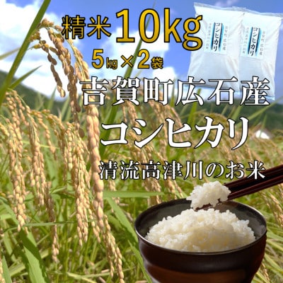 令和6年産　吉賀町広石産コシヒカリ　清流高津川のお米　精米10kg