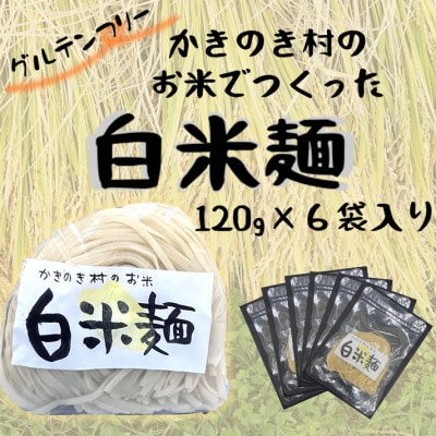 かきのき村のお米でつくった白米麺(6袋入り)