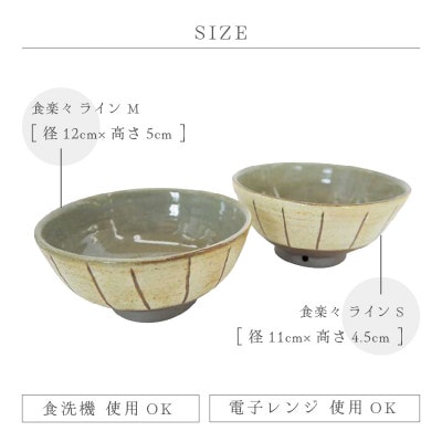 「拓逢陶房」【越前焼】食楽々 ライン セット(S・M)