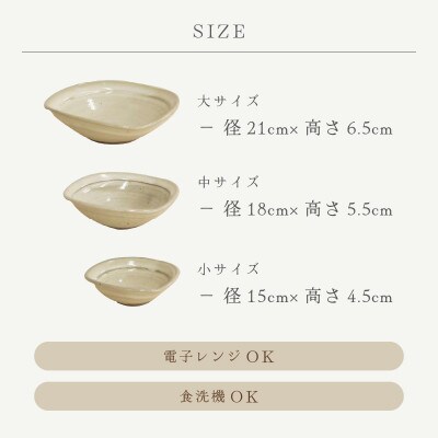 「国成窯」【越前焼】三角鉢 白 3個セット(大・中・小)