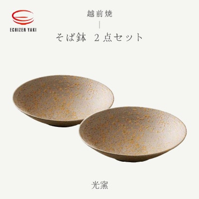 「光窯　司辻光男」【越前焼】そば鉢 2個セット
