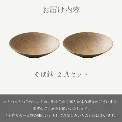 「光窯　司辻光男」【越前焼】そば鉢 2個セット