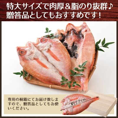 【創業60年以上】越前塩で味付け!干物開きのどぐろ(300～350x2尾)(桐箱入)