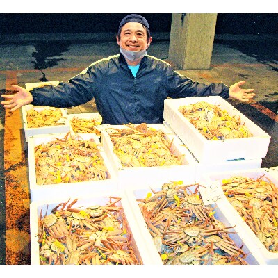 (12月発送)「越前がに」「この道50年の職人が選ぶ」浜茹せいこがに≪100gUP9杯≫3～4人前