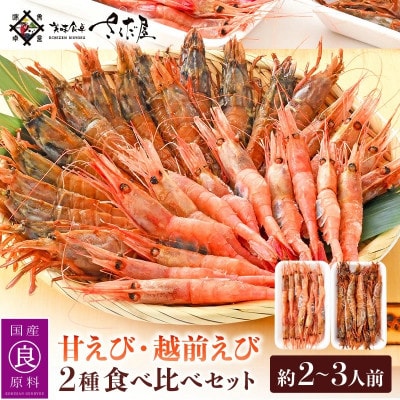 新鮮!えび 2種 食べ比べ セット(甘えび 越前えび)約2～3人前