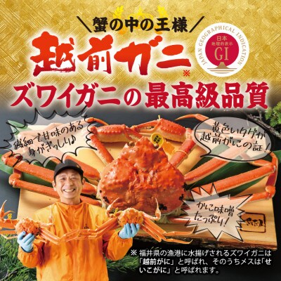 【11月より順次発送】浜茹で越前ずわいがに約1000～1100g　1杯　かに酢&かにスプーン付き