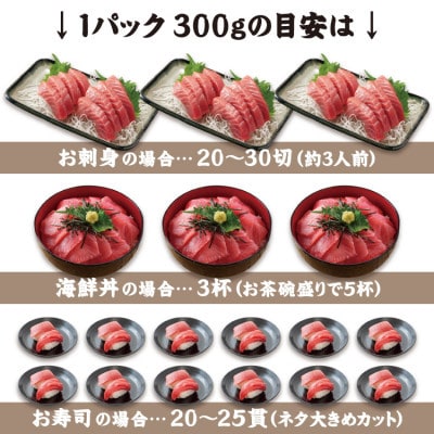 【2ヵ月毎定期便】「生本まぐろ」中トロ　300g(2～3柵)全2回