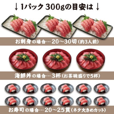 【2ヵ月毎定期便】「生本まぐろ」赤身 300g(2～3柵)全2回