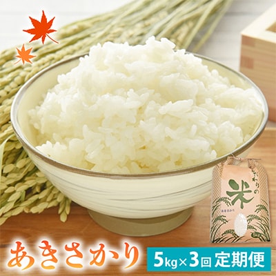 【毎月定期便】あきさかり 5kg × 3回　福井県産[白米]全3回