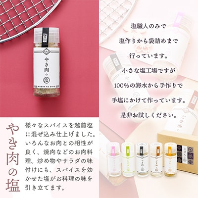 瓶タイプ卓上塩5本セット