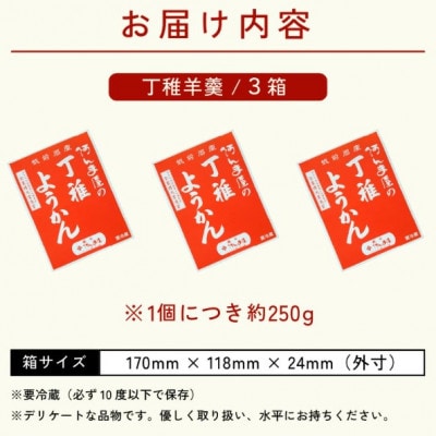 水ようかん「阿んま屋の丁稚羊羹」一枚流し 約250g × 3箱(計750g)