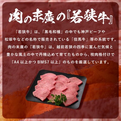 若狭牛 和牛ロース焼肉用 計1kg(250g × 4パック)
