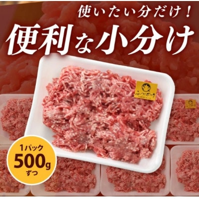 「福井県ブランド豚」ふくいポーク100% ミンチ 2kg(500g × 4パック)