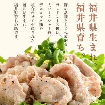 「福井県ブランド豚」ふくいポーク 肩ロース薄切 600g(300g × 2パック)