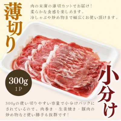 「福井県ブランド豚」ふくいポーク 肩ロース薄切 2.4kg(300g × 8パック)