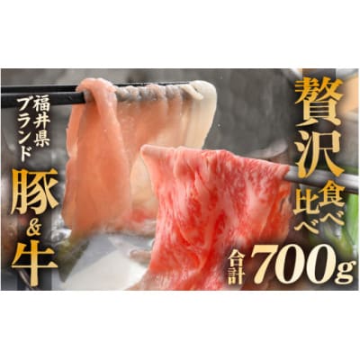 「福井県ブランド肉」贅沢食べ比べ 若狭牛 ふくいポーク 合計700g