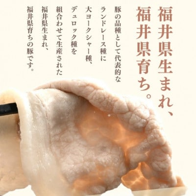 「福井県ブランド豚」ふくいポーク ロース薄切 1.8kg(300g × 6パック)