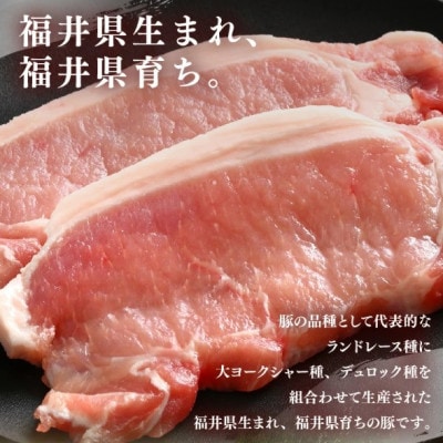 「福井県ブランド豚」ふくいポーク ロース 100g × 2枚 合計200g