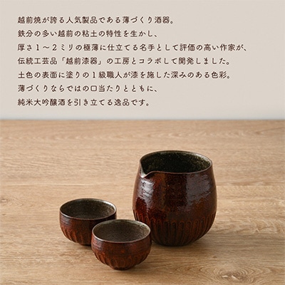 越前の匠結集　陶漆酒器(3点セット)