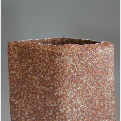 1品限定!　越前焼名工の飾り花生け「深秋」(高さ30cm、桐箱付き)