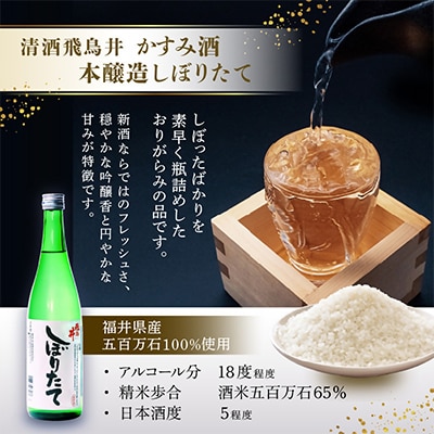 越前の地酒 冬 四季の日本酒飲み比べ 飛鳥井のお酒【12月より順次発送】