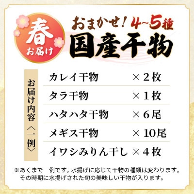 「先行予約」珍しい冷蔵発送!魚屋のこだわり干物「春にお届け干物セット」 保存料・着色料無添加